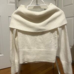 Jessica Simpson Cream Off-Shoulder Sweater